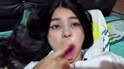 super hot school gal stroking after class (REAL HOMEMADE)